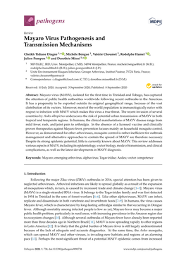 Mayaro Virus Pathogenesis and Transmission Mechanisms