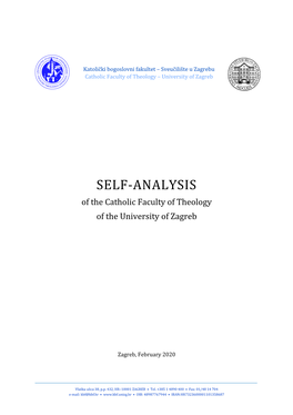SELF-ANALYSIS of the Catholic Faculty of Theology of the University of Zagreb