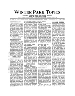 Winter Park Topics