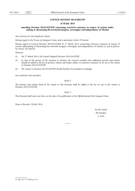 Council Decision 2014/•508/•Cfsp