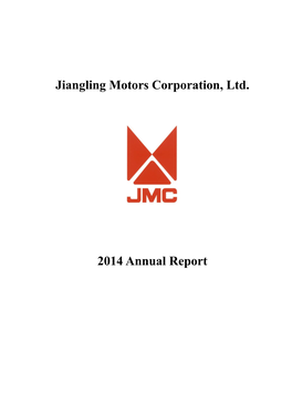 Jiangling Motors Corporation, Ltd. 2014 Annual Report