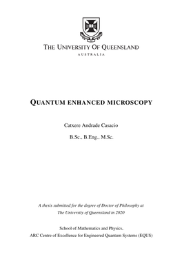 Quantum Enhanced Microscopy, Equs Annual Workshop, Noosa, AUS, December 2016 - Poster Accompanied by Abstract