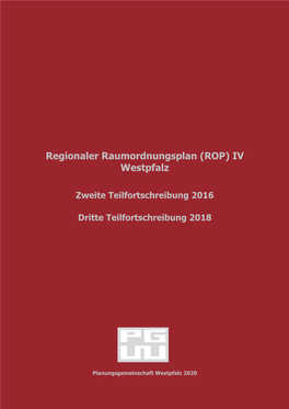 Regionaler Raumordnungsplan (ROP) IV Westpfalz