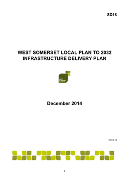West Somerset Infrastructure Delivery Plan