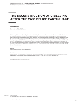 The Reconstruction of Gibellina After the 1968 Belice Earthquake