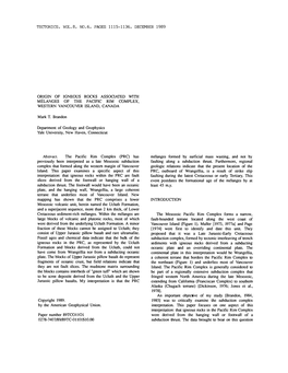 Origin of Igneous Rocks Associated Melanges of The