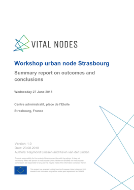 Workshop Urban Node Strasbourg