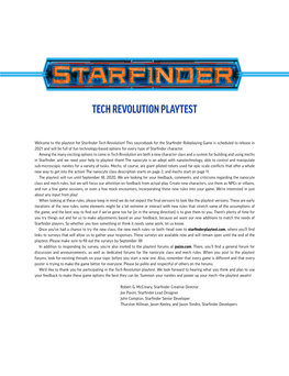 Tech Revolution Playtest