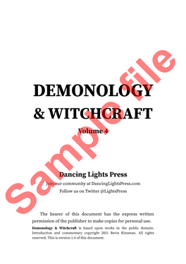 DEMONOLOGY & WITCHCRAFT Volume 4