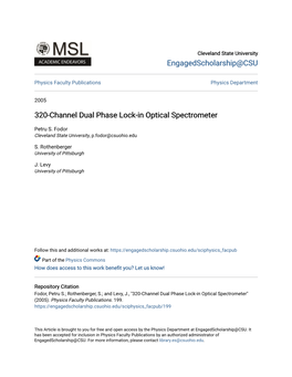 320-Channel Dual Phase Lock-In Optical Spectrometer