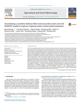 Assimilating a Synthetic Kalman Filter Leaf Area Index Series Into The