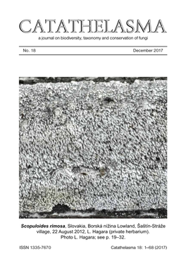 No. 18 December 2017 a Journal on Biodiversity, Taxonomy And