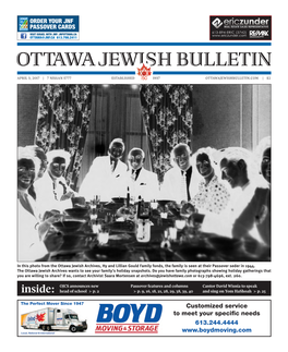 Ottawa Jewish Bulletin Inside