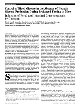 Induction of Renal and Intestinal Gluconeogenesis by Glucagon