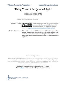 O'hogan Late Latin Poetry Post-Print Tspace.Pdf