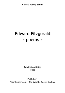 Edward Fitzgerald - Poems