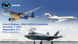 Pratt & Whitney CLEEN II Consortium