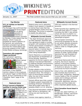 January 11, 2007 the Free-Content News Source That You Can Write! Page 1