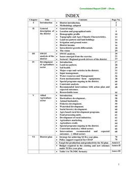 District Agriculture Plan ( CDAP)