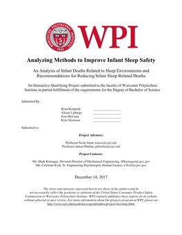 Analyzing Methods to Improve Infant Sleep Safety