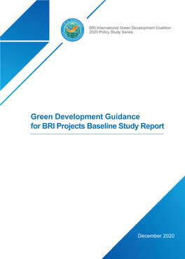 Green Development Guidance for BRI Projects Baseline Study Report