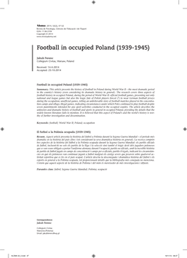 Football in Occupied Poland (1939-1945)