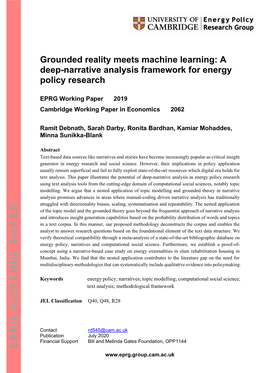 Grounded Reality Meets Machine Learning: a Deep-Narrative Analysis Framework for Energy Policy Research