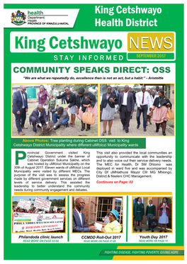 King Cetshwayo Health District :Newsletter: September 2017