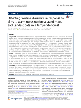 Detecting Treeline Dynamics in Response to Climate Warming Using