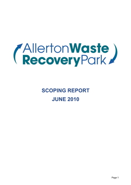 Scoping Report June 2010
