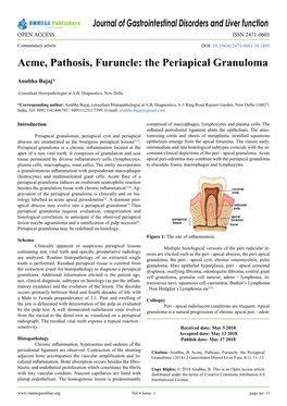 Acme, Pathosis, Furuncle: the Periapical Granuloma