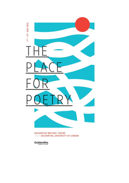 The Place for Poetry 2015-Full Programme