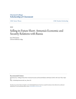 Armenia's Economic and Security Relations with Russia Ian J