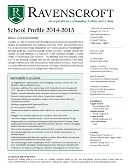 School Profile 2014-2015