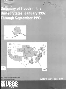 Mary of Floods in the Hited States, January 1992 Hrough September 1993