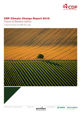 CDP Climate Change Report 2015 France & Benelux Edition