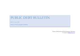 Public Debt Bulletin