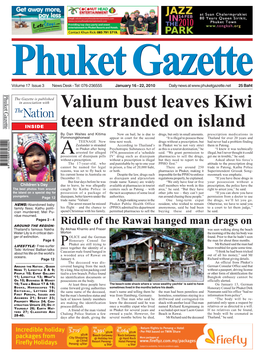 Valium Bust Leaves Kiwi Teen Stranded on Island