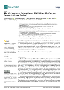 The Mechanism of Adsorption of Rh(III) Bromide Complex Ions on Activated Carbon