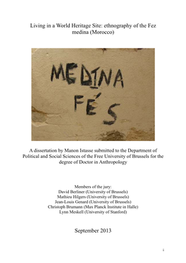 Ethnography of the Fez Medina (Morocco) September 2013
