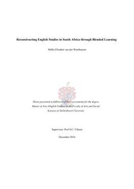 Reconstructing English Studies in South Africa Through Blended Learning