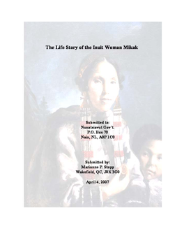 The Designation of the Labrador Inuit Woman Mikak As a National