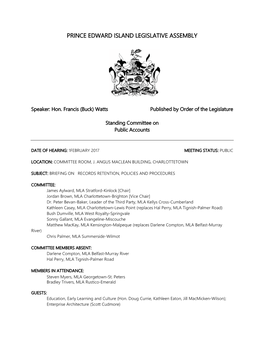 Prince Edward Island Legislative Assembly