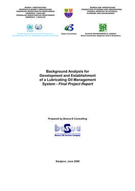 Background Analysis for Development and Establishment of a Lubricating Oil Management System - Final Project Report