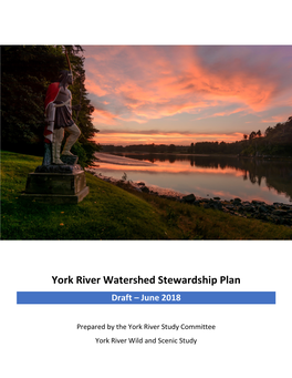 Draft York River Watershed Stewardship Plan June 15, 2018