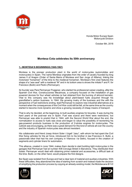 Montesa Cota Celebrates Its 50Th Anniversary