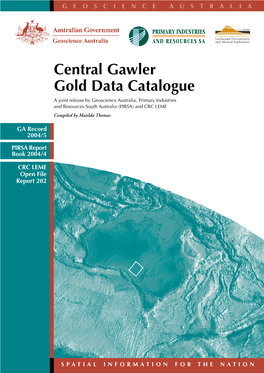 Central Gawler Gold Data Catalogue