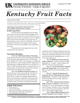 Kentucky Fruit Facts