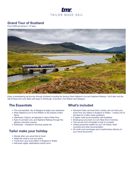 Grand Tour of Scotland from £999 Per Person // 10 Days