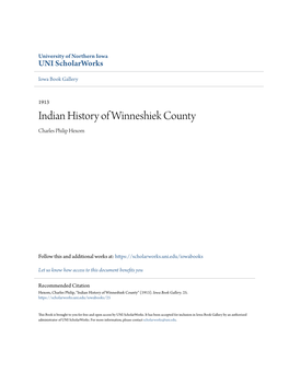 Indian History of Winneshiek County Charles Philip Hexom